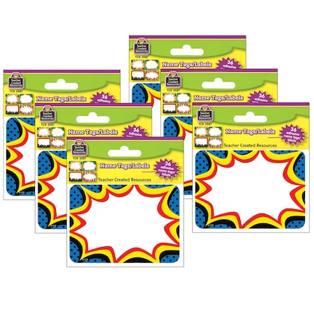 Teacher Created Resources Superhero Name Tags/Labels, PK216 TCR5587